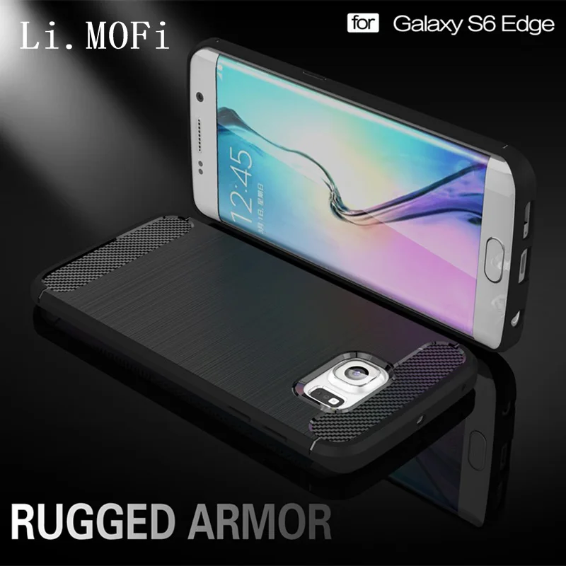 Чехол для телефона s samsung Galaxy S6 Edge чехол мягкий силиконовый из углеродного волокна