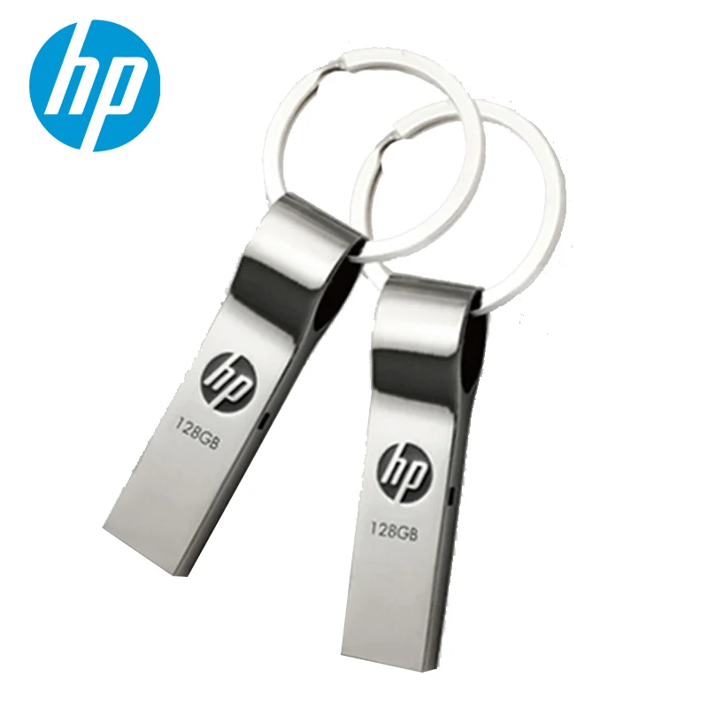 Original HP USB Flash Drive 64GB 32GB V285W Metal Pendrive On Key Chain 16GB 8GB Memory U Stick for Laptop PC