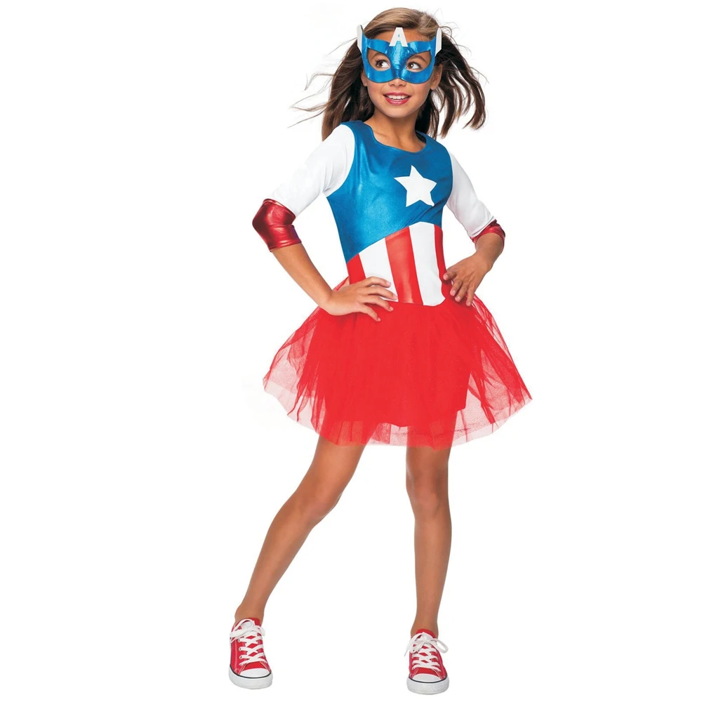 Superhero Girls Dress Costume For Kids Tutu Dress Halloween Costume (3