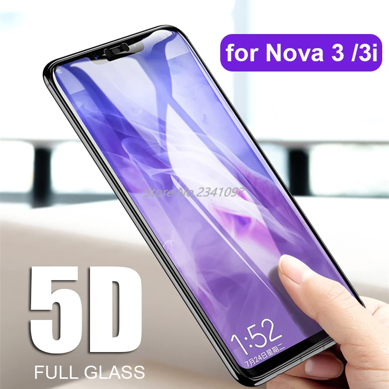 5D закаленное стекло для Huawei Nova 3i 3 Защитное экрана P Smart Plus Nova3 I полное покрытие |
