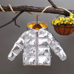 2019 г. Новый стильный осенне-зимний космический костюм Детская теплая пуховая одежда с хлопковой подкладкой и перьями для мальчиков с