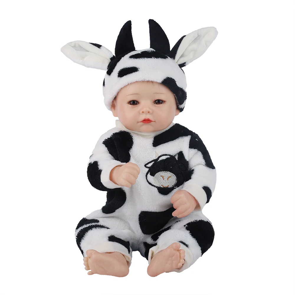 

19 Inches Full Silicone Reborn Baby Dolls Bebe Doll Newborn Bebe for Girl Toys New Year Gift