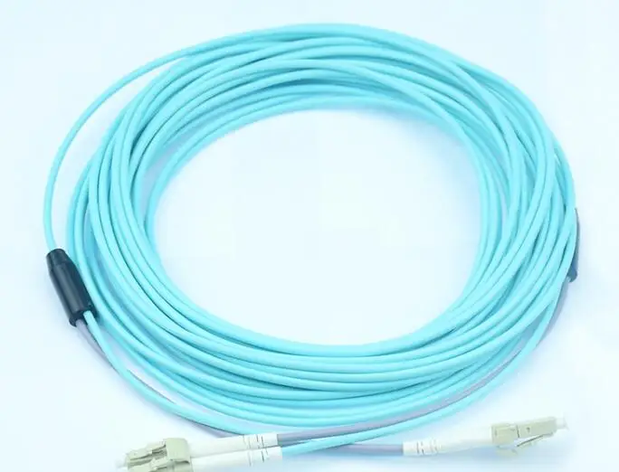 AB182Q Телеком 2 ядра OM3 мм LC-LC бронированный дуплексный FTTH волоконно-оптический патч-корд синий кабель