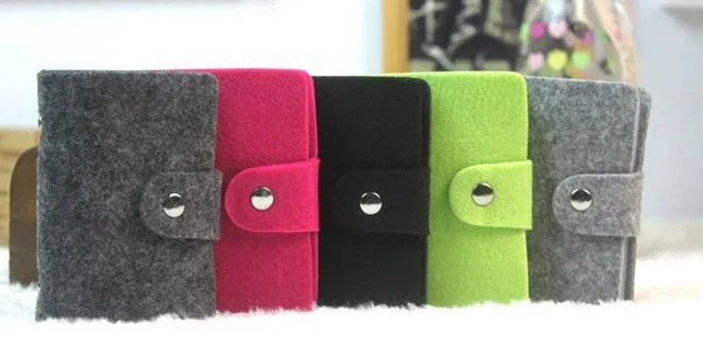 

Retro Wool Felt 24-Bit Wallet for Both Men And Women Wallet Multi Card Bit Bus Bank Card Package