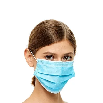 

100/lot dust mask Non woven 3Ply disposable mouth mask facial protection PM2.5 dust filter household protect mask blue