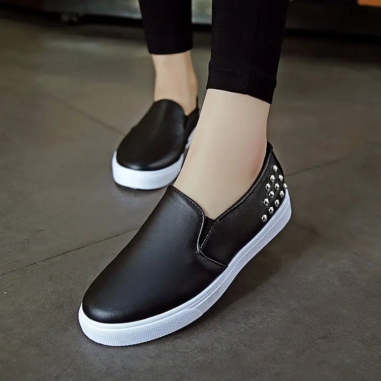 

Loafers Shoes For Women flats casual shoes slip on round toe sneaker soft outsole comfortable breathable black white Shoesfg87