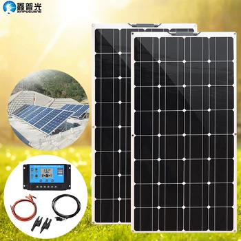 

200W Flexible Solar Panel system for Home 100W Solar Power kit for Camping Car 12V 18V 24V Flexible Solar battery Charger Kits