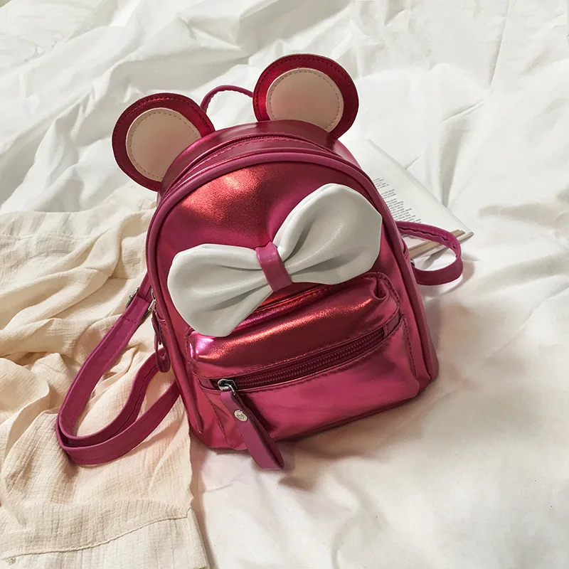 

2019 New Style Mini Backpack Women's PU Leather Japanese Korean Cute Bow Backpack Multi-Purpose Men And Women Children's Bags