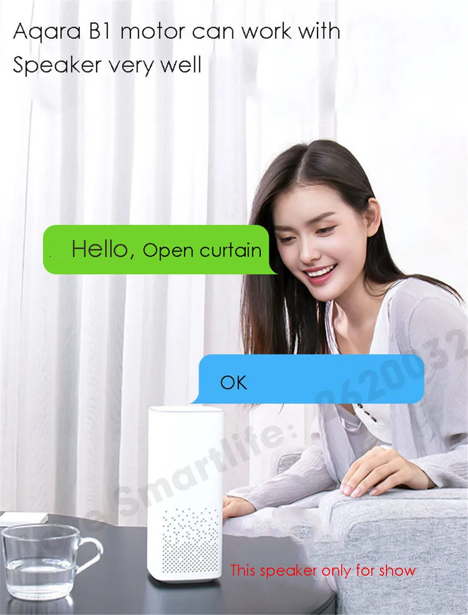 xiaomi Super Silent Curtain Track+Aqara B1 Li battery Motor,Mi Home App Apple Homekit,Smart Curtain Rails Control System,Mijia Smart Curtain System, Siri Voice Control -19