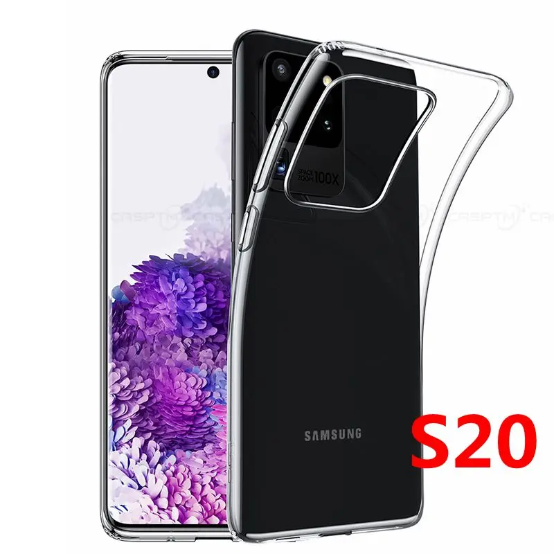 Прозрачный силиконовый чехол из ТПУ для Samsung Galaxy S20 + Ultra S10 Lite S8 S9 Plus Note 10 защитный
