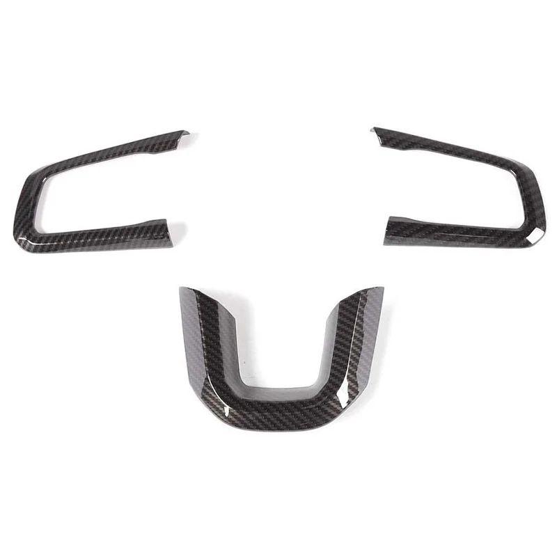 Наклейка из углеродного волокна ABS для Jeep Wrangler JL JLU Sahara Rubicon+ рулевая колесная наклейка - Цвет: Dark Grey