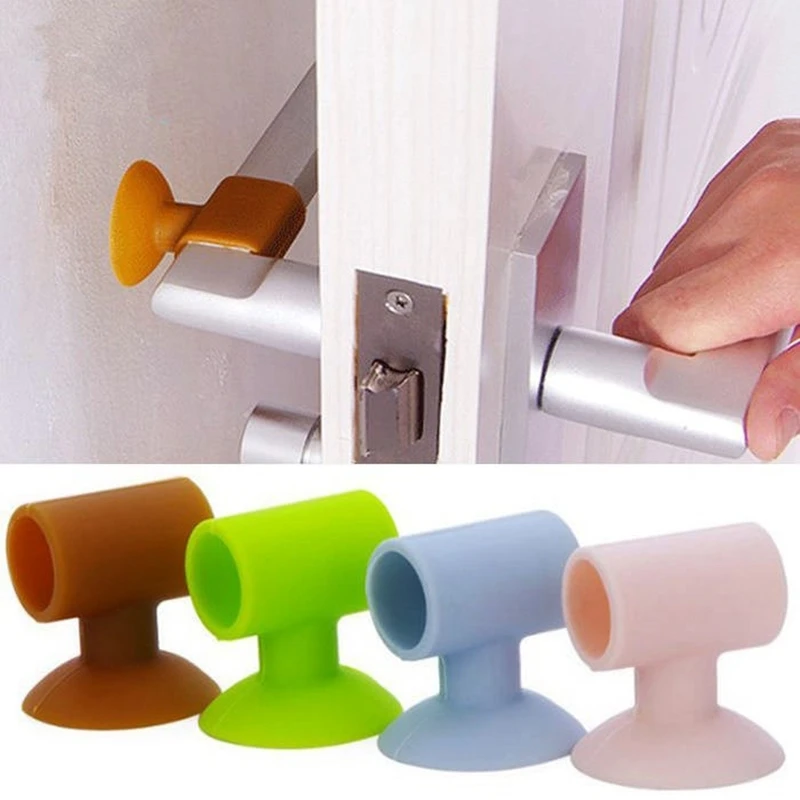 

8 Pcs Random Color Door Handle Shockproof Pad Mute Door Handle Bumper Lock Protector Crash Wall Protector Door Plug Door Accesso