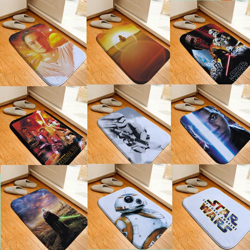 

Star Wars movie series spaceship UFO robot flannel floor mat door mat carpet Gift for Kids Drop Shipping