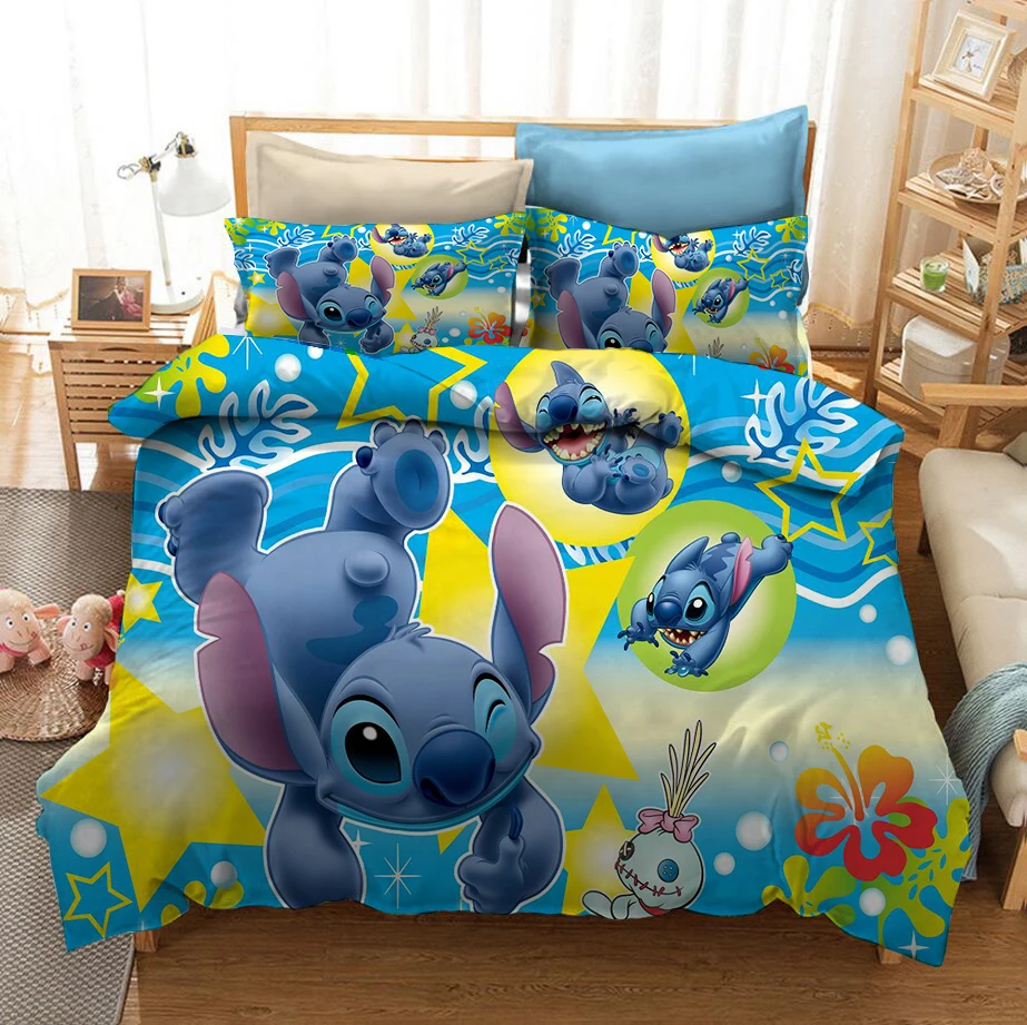 Stitch Housse De Couette 220x240 3D Disney Manga Anime Parure De Lit 3  Pièces Cadeau Femme Cadeau Homme Couvre Lit en Microfibre Taies d'oreiller  Enfants Adultes Adolescents Literie Linge : : Cuisine