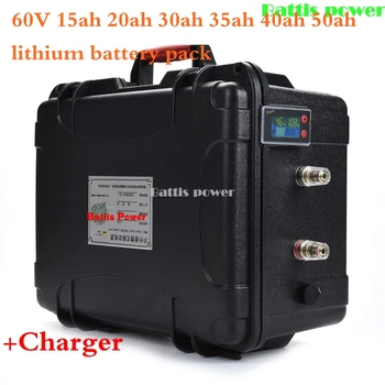 

Siutcase 60V 15ah 20ah 30ah 35ah 40ah 50ah lithium battery pack Li-ion BMS for ebike motorcycle scooter power motor +5A Charger