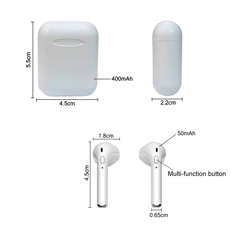 i11 TWS Bluetooth 5 0 Wireless Bluetooth Earphone Earpieces Mini Earbuds HS Ear for IPhone Samsung Xiaomi Huawei Phone PK i7 i9