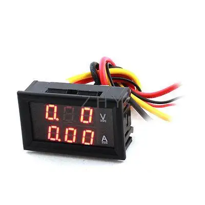 

DC 0-100V 10A Red LED 7-Segment 3-Bit Dual-Display Ammeter Voltmeter Meter