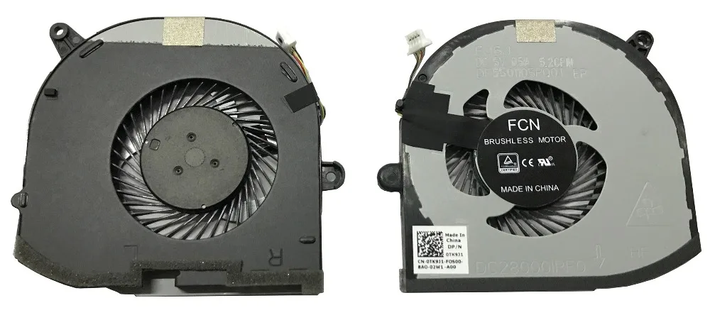 New CPU GPU Cooler Fan For DELL XPS 15 9560 Precision 5520 M5520 P54G DC28000IPF0 DC28000IQF0 Radiator best laptop speakers