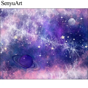 

SenyuArt Rhinestones Diamond Paitings Full Round Drill Picture Galaxy Embroidery Mosaic Cross-stitch Kits Decoration Accessories