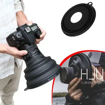 

Ultimate Lens Hood Reflection-free Collapsible Silicone Lens Cover Anti-glass Lens Hood for Camera Mobile Phone Images Videos