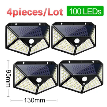

100 LED 600ml wide 270 angel Solar Light Outdoor Solar Lamp PIR Motion Sensor Solar Powered Sunlight Street Light outdoor