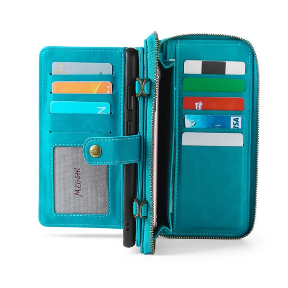 Retro Wallet Leather Case For Samsung Galaxy S21 Ultra S20 Plus Leather Case Cover Note 20 10 Plus S21 S10 Shoulder Lanyard Bag