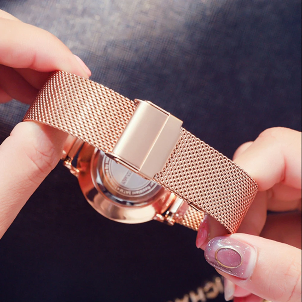 Hannah Martin New 2021 Top Brand Luxury Japan Quartz Wristwatch Stainless Steel Rose Gold Waterproof Watch for Women reloj mujer 3