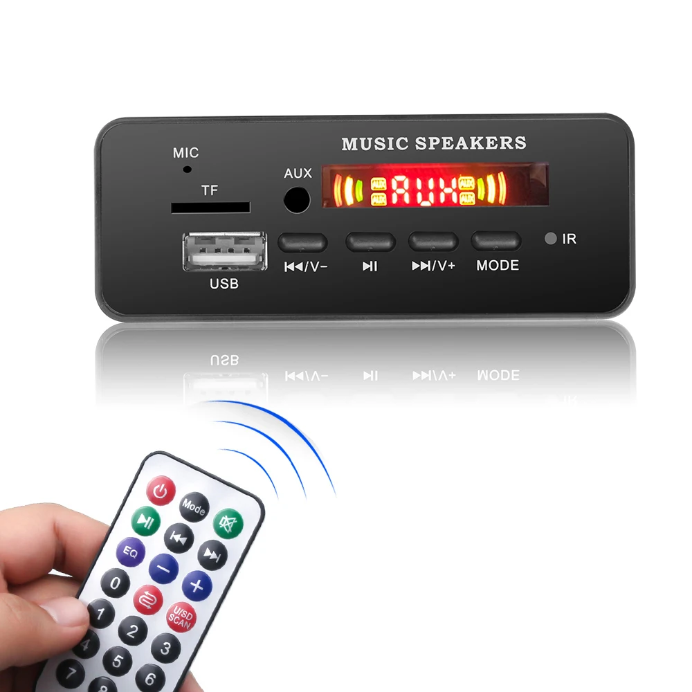 Wireless MP3 WMA Decoder Board Remote Control Player 12V Bluetooth 5.0 USB FM AUX TF  Card Module Car Radio MP3 Speaker mp3 player bluetooth