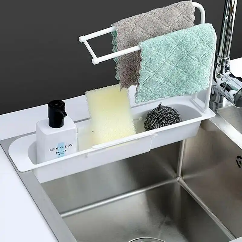 Kitchen Sink Strainer Drain Retractable Sink Stand Retractable Rack Storage  Drainage Basket Sponge Soap Holder Drain filter|Kitchen Drains & Strainers|  - AliExpress