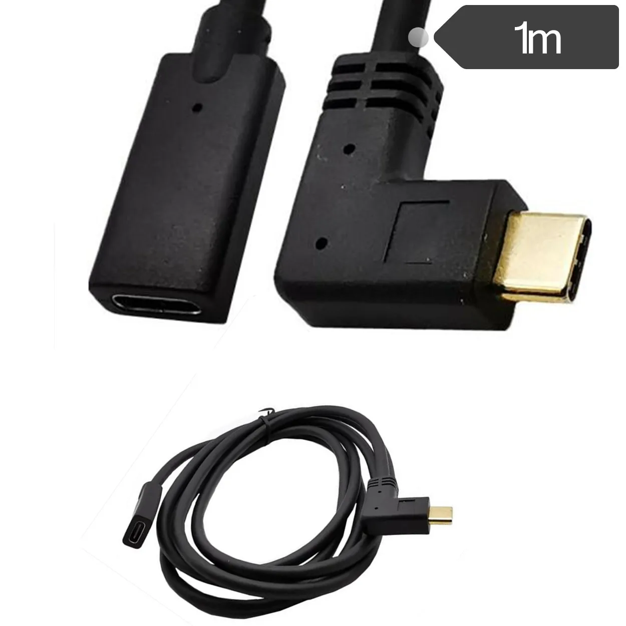 Позолоченный USB type-C кабель-удлинитель для мужчин и женщин USB C кабель-удлинитель USB 3,1 type C для быстрой зарядки и синхронизации данных, совместимый с f