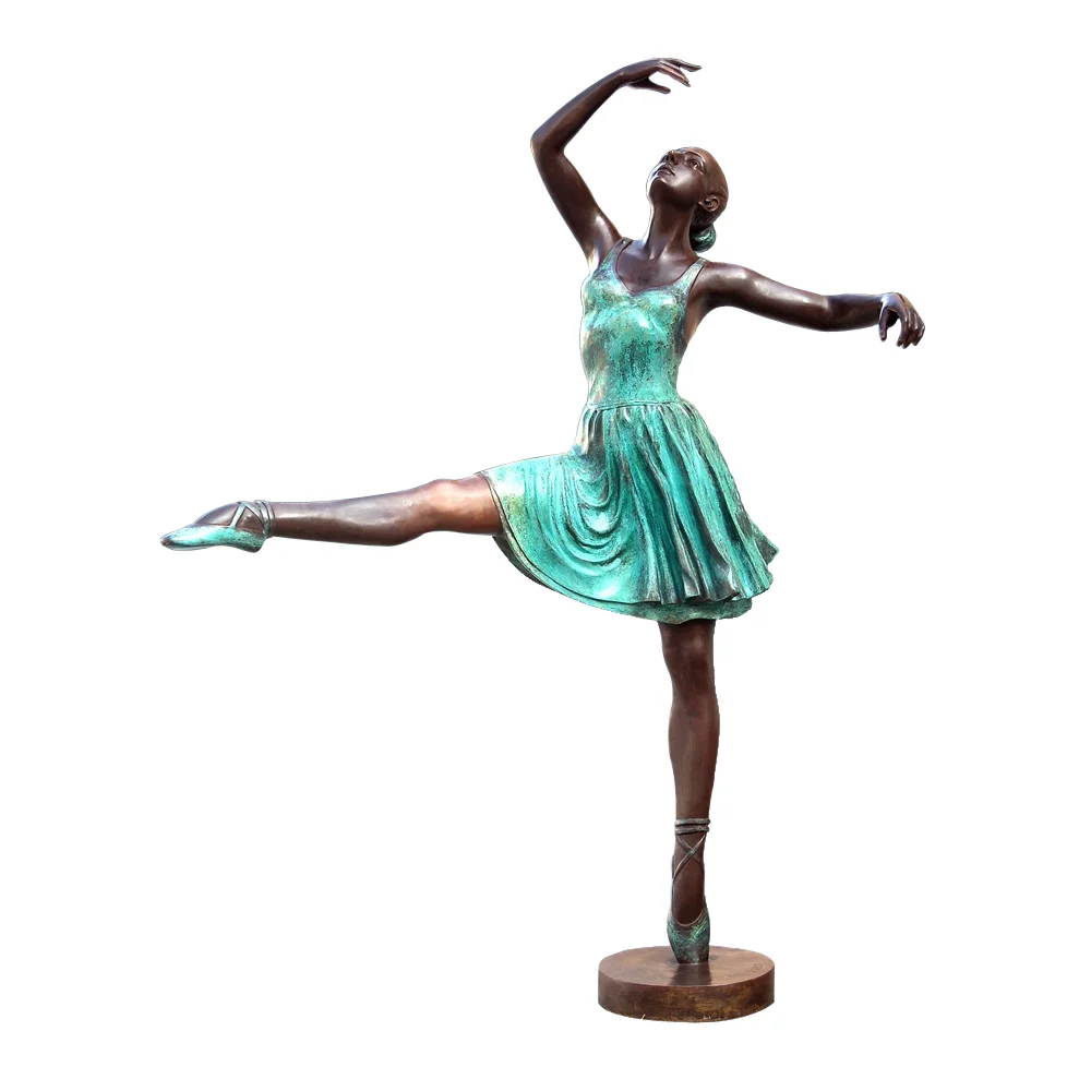 Life Size Ballet Dance Lady Statue Sculpture Hot Cast Bronze Modern Art Indoor Outdoor Garden Park Decoration