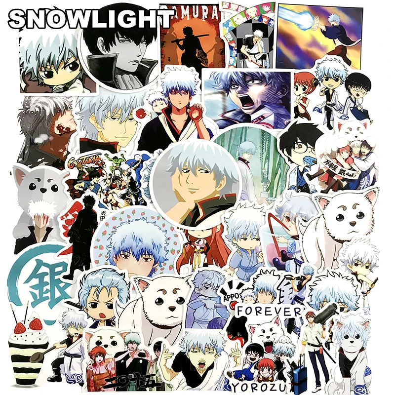 10/30/50pcs /pack Japan Anime Gintama Cartoon Stickers For Case Laptop Motorcycle Skateboard Luggage Children Toy Decal Sticker