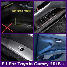 

Inner Door Handle Armrest Cover Protective Trim For Toyota Camry 2018 - 2021 Window Switch Control Panel Accessories Car Styling