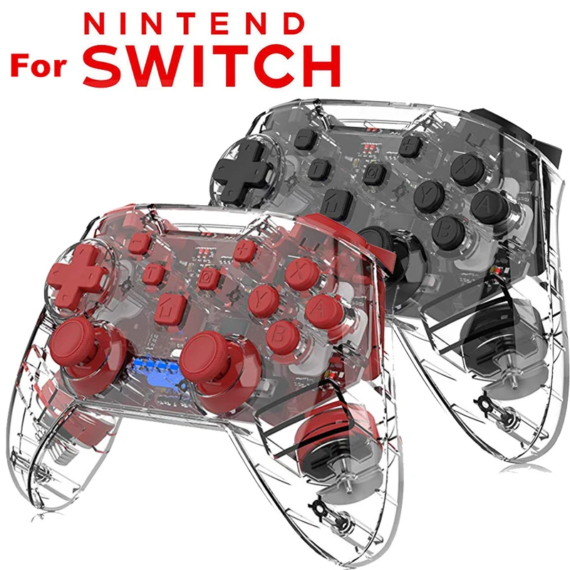 Беспроводной Bluetooth-контроллер геймпад для Nintendo Switch Pro Crystal Shell триггер джойстика