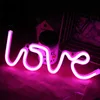 LED Neon Lights Love Shape Night Light Sign Lamp (Battery box + USB) Double Powered Nightlight for Indoor Christmas Wedding ► Photo 3/6