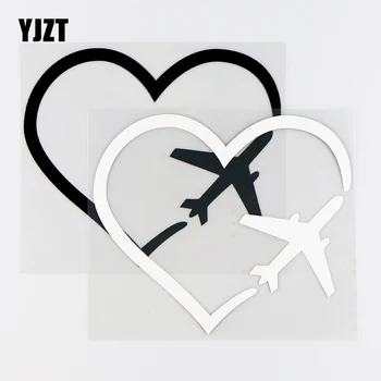 

YJZT 14.8X12.5CM Interesting Airplane Aviation Pilot Vinyl Decal Funny Decor Car Stickers Black / Silver 10A-0375
