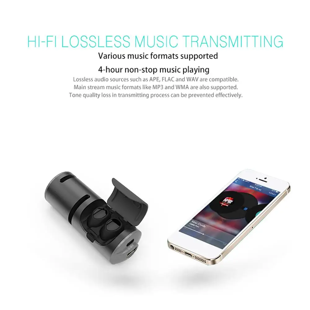 JH-9103 TWS bluetooth 5,0 наушники 3 в 1 портативные CVC с шумоподавлением водонепроницаемые Hi-Fi спортивные наушники с зарядным устройством и динамиком