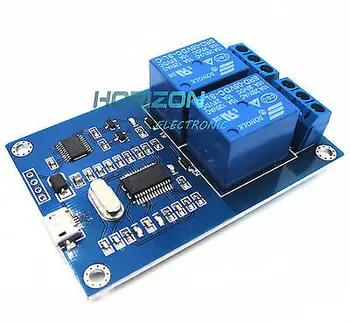 

MICRO USB Relay Module 5v 2 Channel Relay Module, Relay control panel with indicator 2way Relay output usb interface