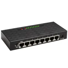 Diewu 8 Порты и разъёмы гигабитный коммутатор для интернет-сети 10/100/1000 Мбит Рабочий стол концентратора концентратор Lan полный/полудуплекс Ethernet умный переключатель