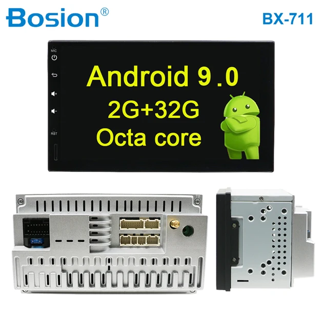 Bosion 2 din Автомобильный Радио gps android 9,0 автомобильный стерео Кассетный плеер рекордер радио тюнер gps навигация RDS SWC wifi BT четырехъядерный - Цвет: 2G 32G