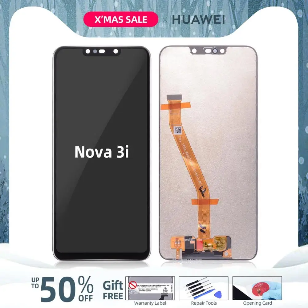 Дисплей для Huawei Nova 3i INE-LX2 LCD в сборе с тачскрином 6.3'' черный