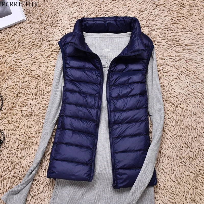 Spring Autumn Duck Down Vest Women Short Jacket Sleeveless Portable Puffer Vest Coat Female 2021 New Winter Student Waistcoat - 6