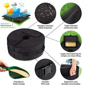 

Tent Fixed Bag Strength Training Camping Outdoor Sports Fitness Weightlifting Sandbag Tent Sandbag Durable Black Umbrella Base