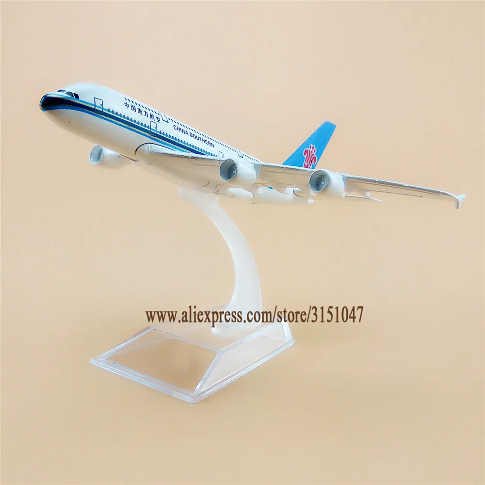 16 см Air China Southern Airlines A380 Airbus 380 модель самолета сплав Металл литье под давлением