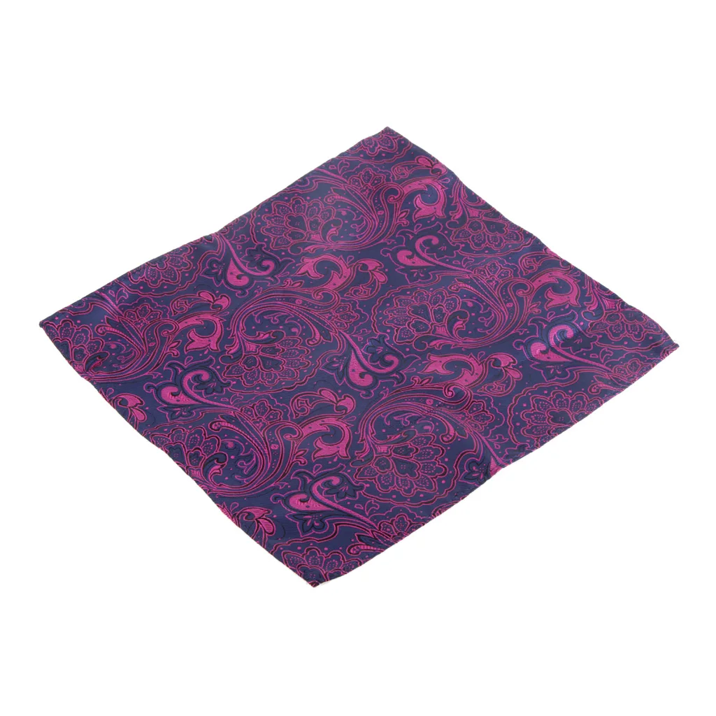 Navy Blue and Rose Мужской стильный стиль Peiris узор квадратный портативный платок Hanky - Цвет: Navy Blue and Rose