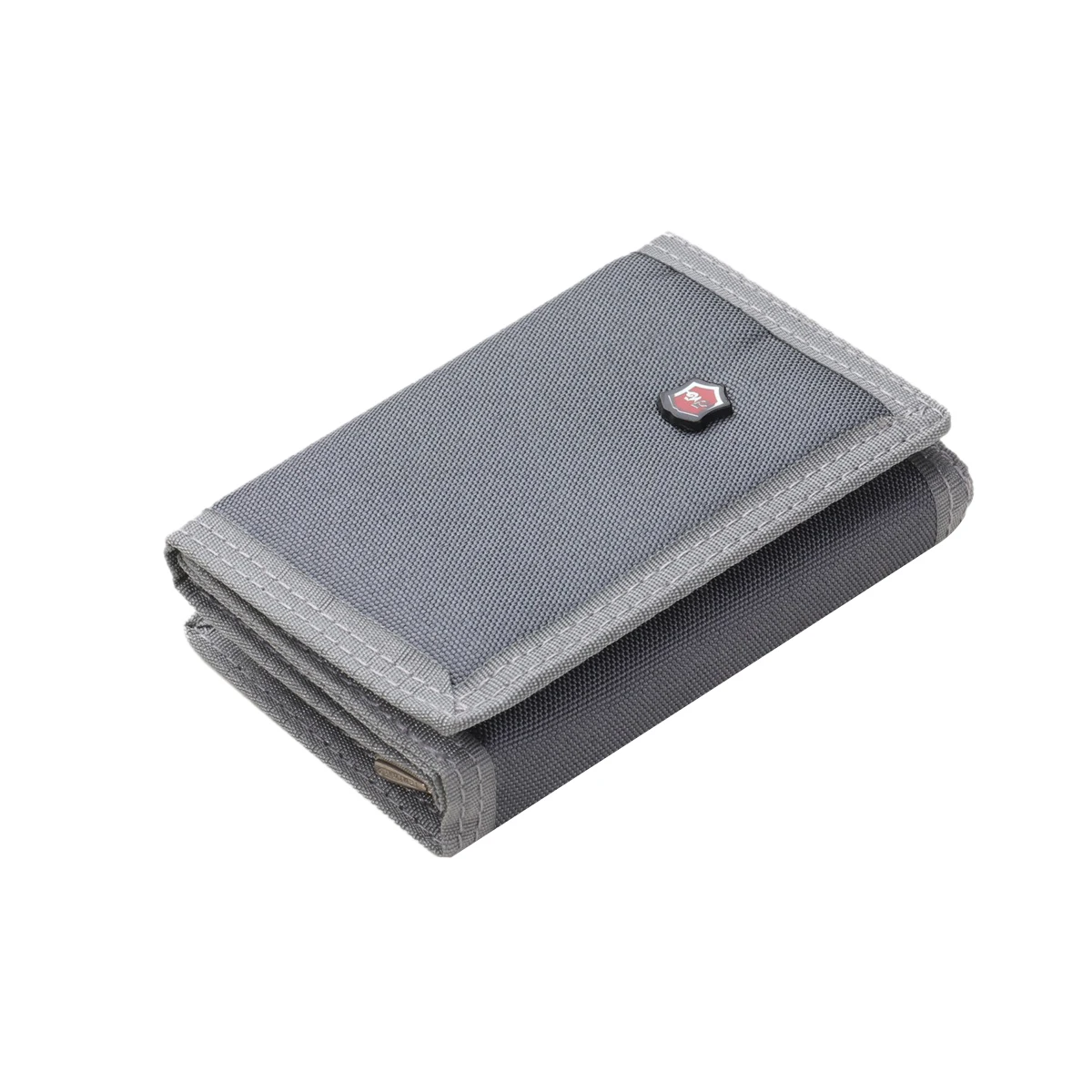 Men Solid Color Wallet Three-fold Coin Purse Canvas Wallet with Velcro Fashionable Card Pack 6