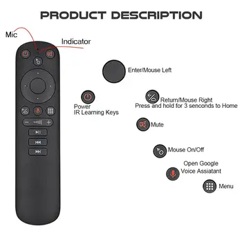 

G50s Voice Air Remote Mouse 2.4GHz Mini Fly Mouse with Voice Input For Android Shield TV Box