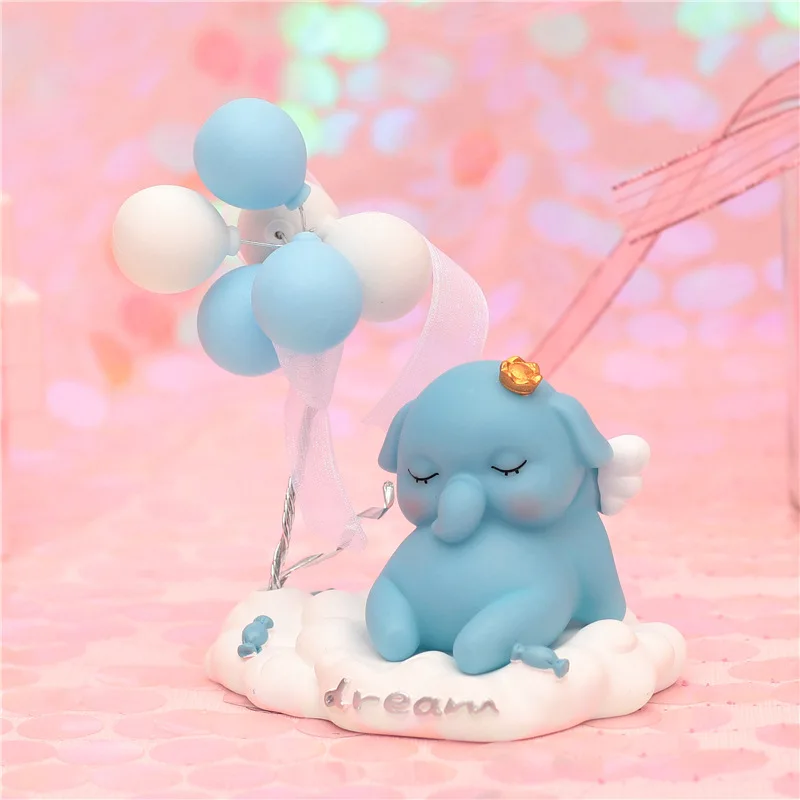 blue Elephant Милые Мультяшные куклы Автомобильные украшения с ароматерапевтическим зеркалом Висячие автомобильные украшения для дома авто Декор интерьера автомобильные игрушки для приборной панели - Название цвета: blue Elephant