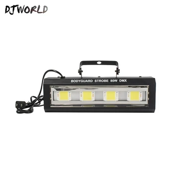 

Djworld 80W LED Cool White Strobe Lighting DMX Moving Head For Intelligent Stroboscope Party KTV Disco Ball Flash Christmas