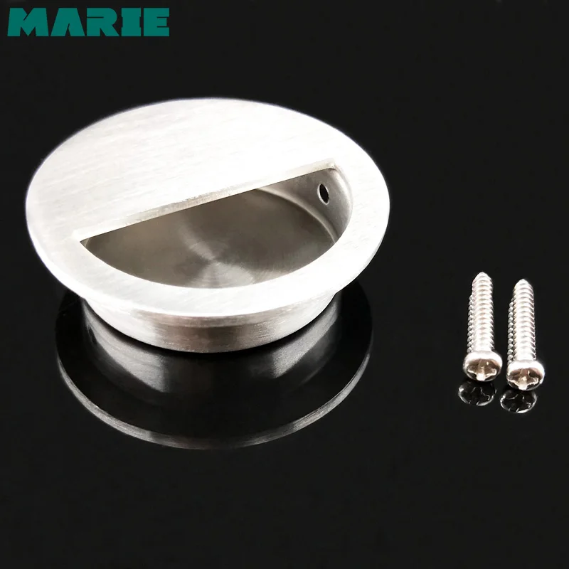 

FH202 304 Stainless Steel Flush Door Furniture Pull Handle Outside Concealed Cabinet Knobs